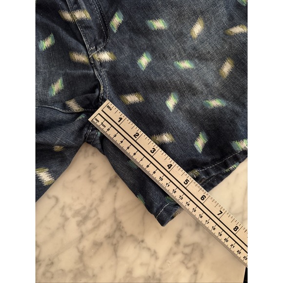 Pilcro and the Letterpress Jeans Shorts W28 Blue Denim Pattern Anthropologie‎ - Picture 7 of 7